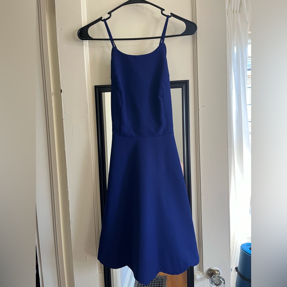 Lulus Blue Strappy, Sleeveless Dress